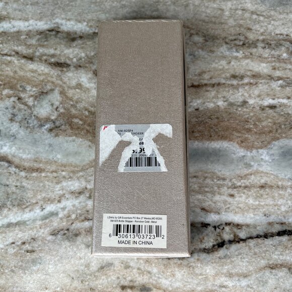 Gold Tone Filigree Reindeer Wine Bottle Stopper Party Holiday Christmas - Picture 3 of 7